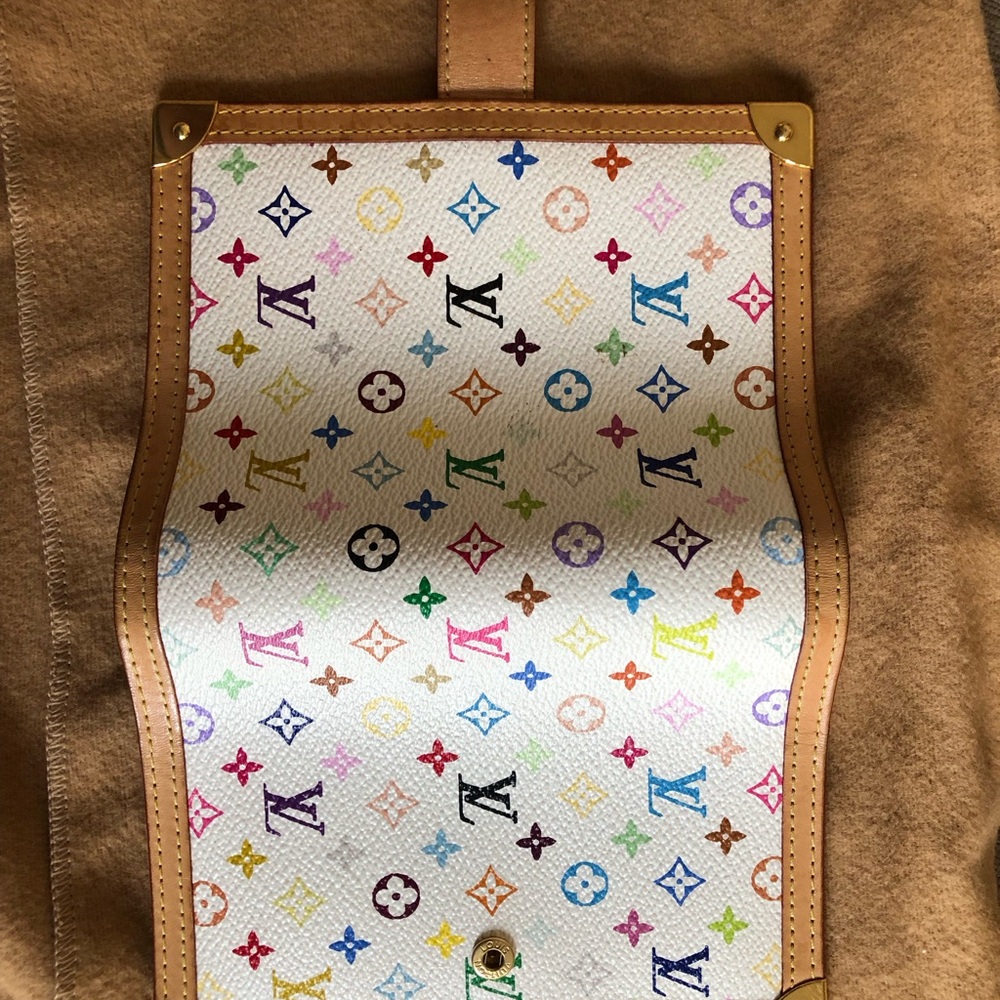 Louis Vuitton Agenda Monogram Multicolor White Planner Cover Notebook
